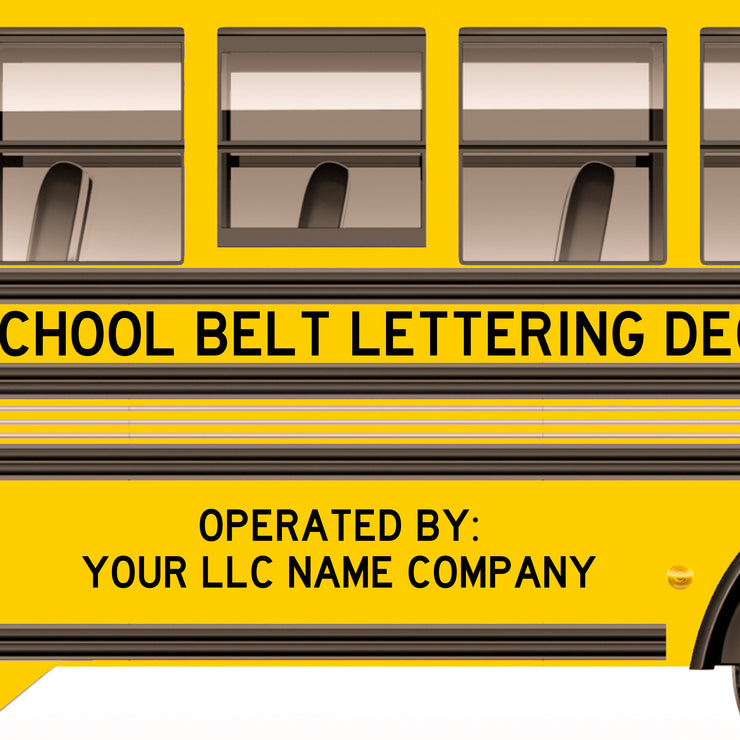 school bus carrier name lettering decal