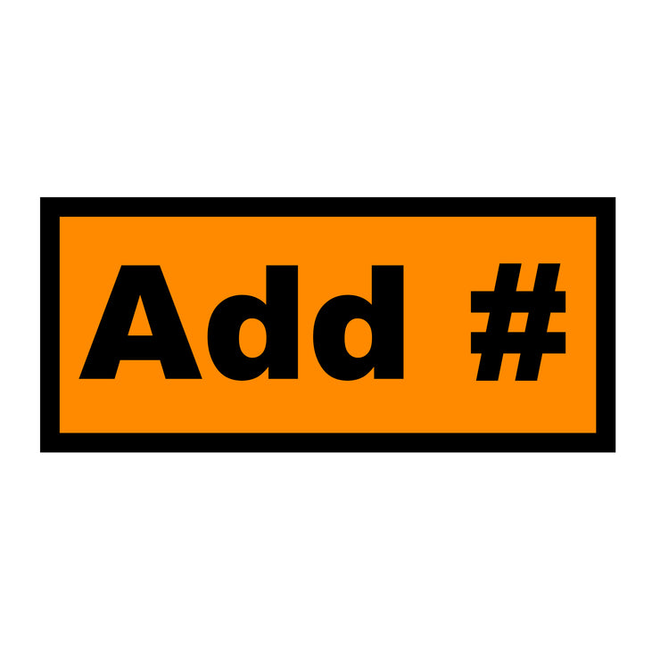 UN Orange 4-Digit Label Decal Sticker Sign Placard (Add Your Own Number)