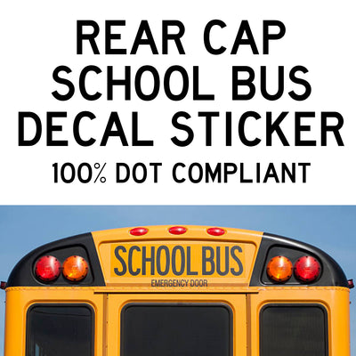 rear school bus cap decal sticker
