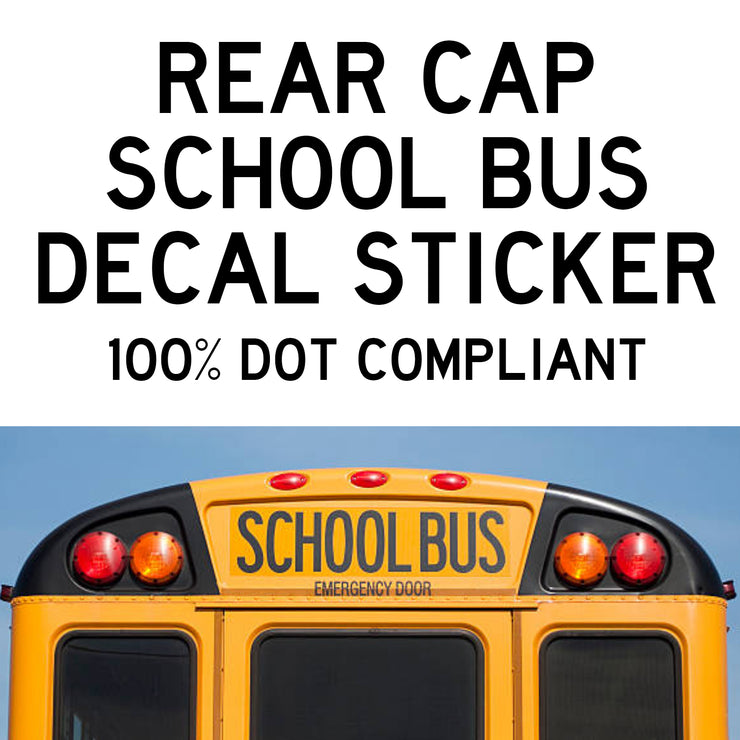 Bus Number Sticker Rear/Back School Bus Cap Lettering Decal Sticker (Set of 2) – USDOT Decals