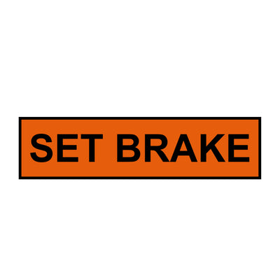 Set Brake Label Sticker Decal