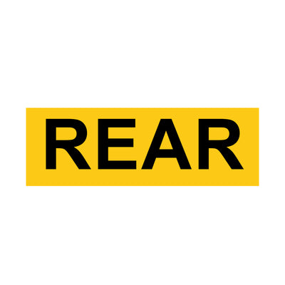REAR Shipping Container Label Sticker Decal