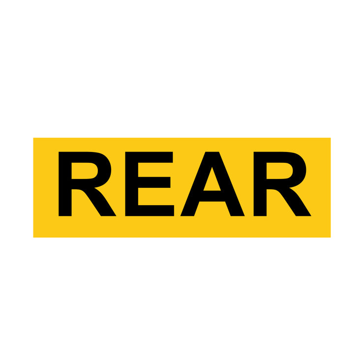 REAR Shipping Container Label Sticker Decal