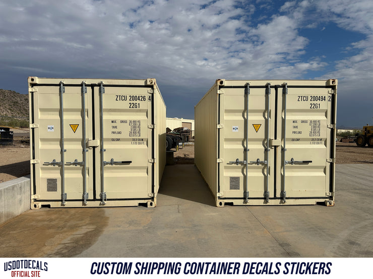 shipping container decals