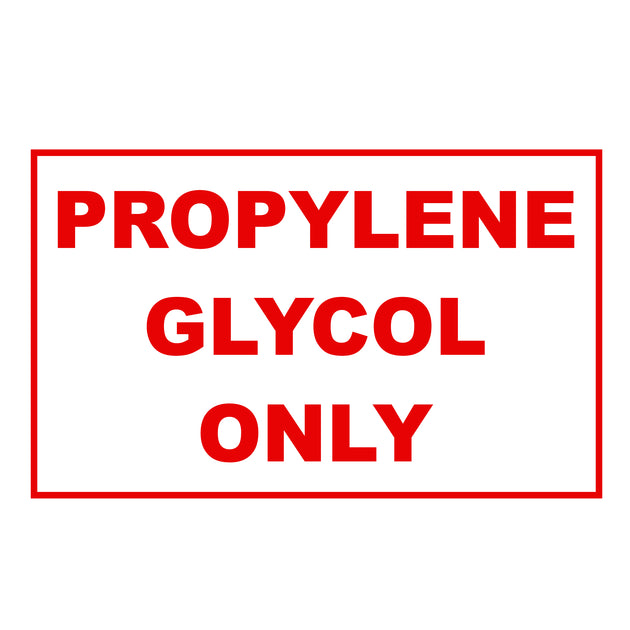 Propoline Sign Propylene Glycol Only Vinyl Decal Sticker For Tanker Trailer Complianc ...