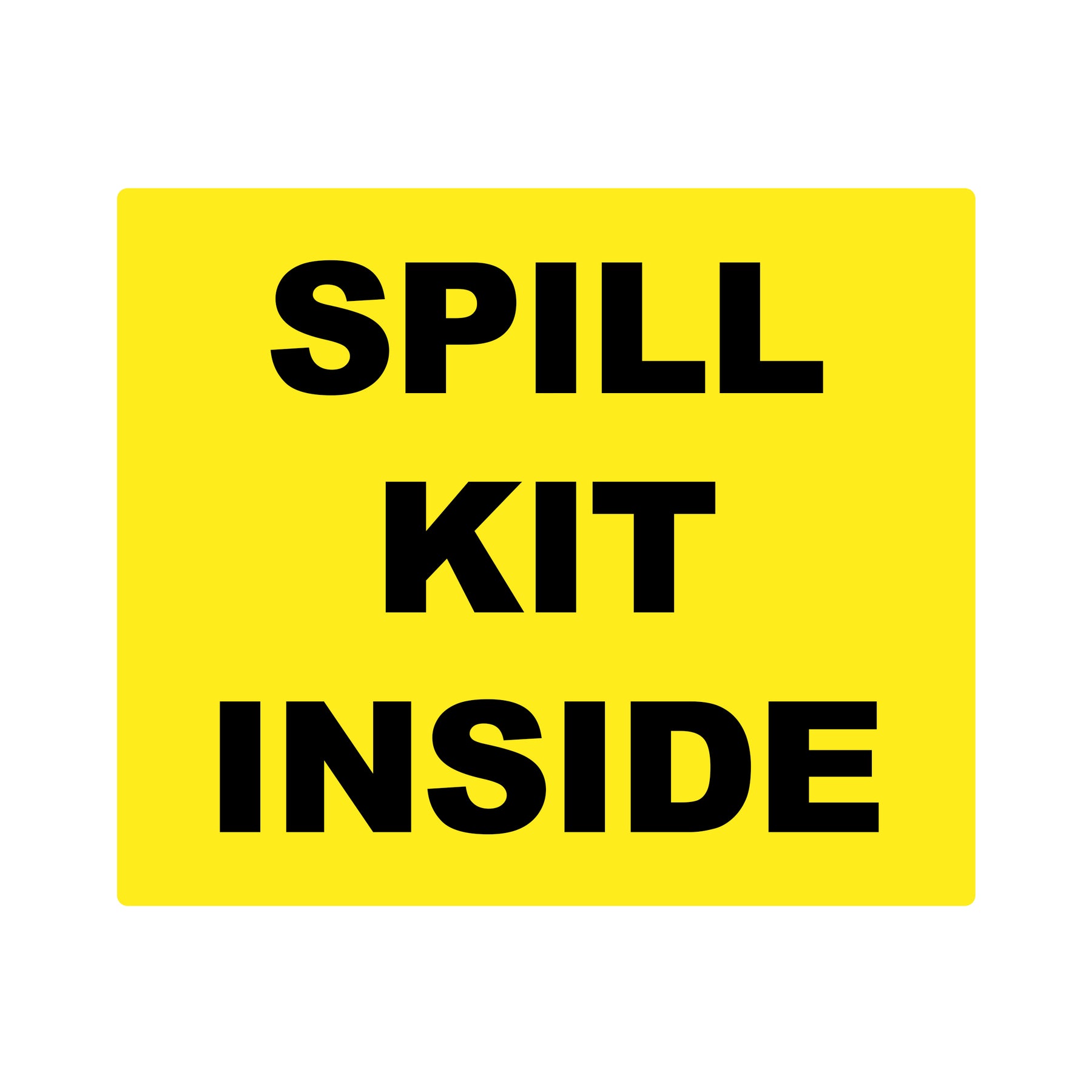 Spills Sticker Spill Kit Inside Decal Sticker Sign Compliance – USDOT Decals