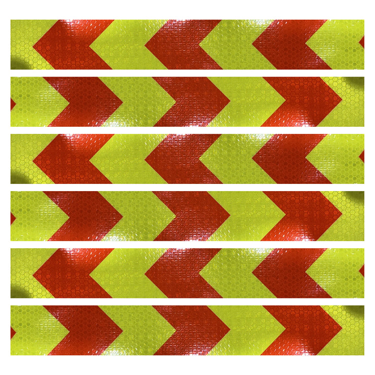 DOT Red & Yellow Reflectors | DOT Reflective Tape Strips | 2" x 12"