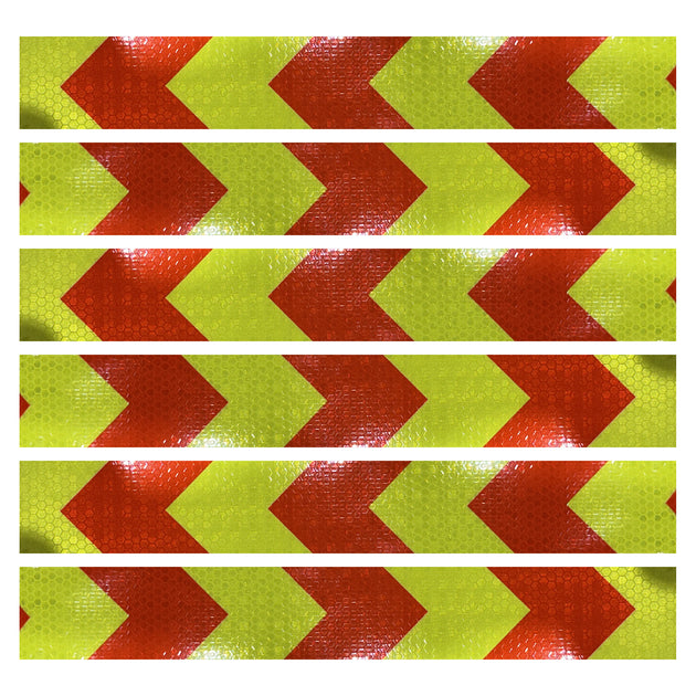 DOT Red & Yellow Reflectors | DOT Reflective Tape Strips | 2