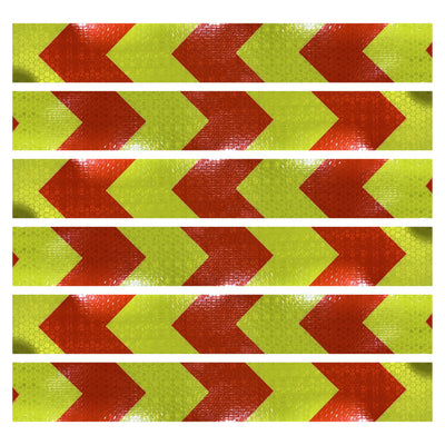 DOT Red & Yellow Reflectors | DOT Reflective Tape Strips | 2" x 24"