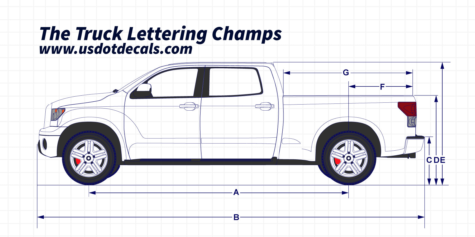 the truck lettering champs usdot decals