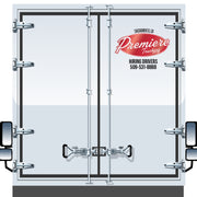 rear door semi truck box truck trailer decal sticker logo