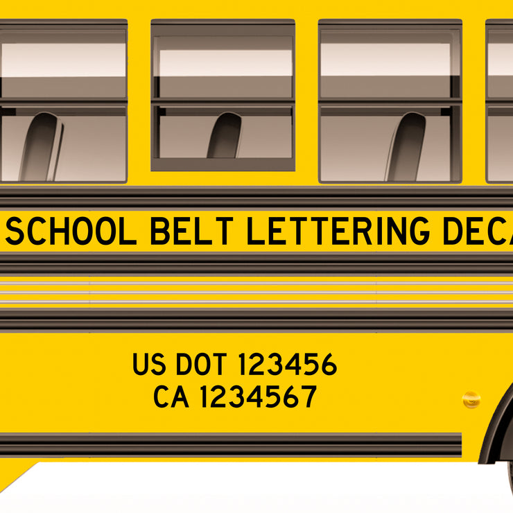 school bus decal sticker ca usdot numbers