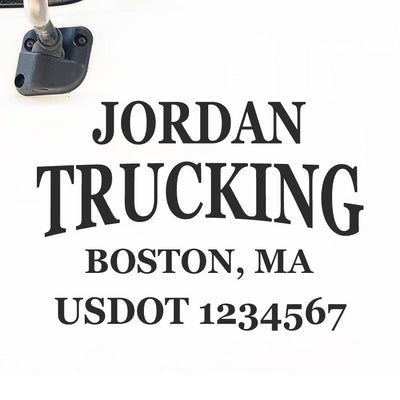 Business Name Decal with Location & USDOT