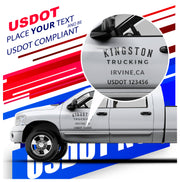 usdot truck door decal sticker