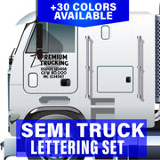 semi truck lettering set decal stickers