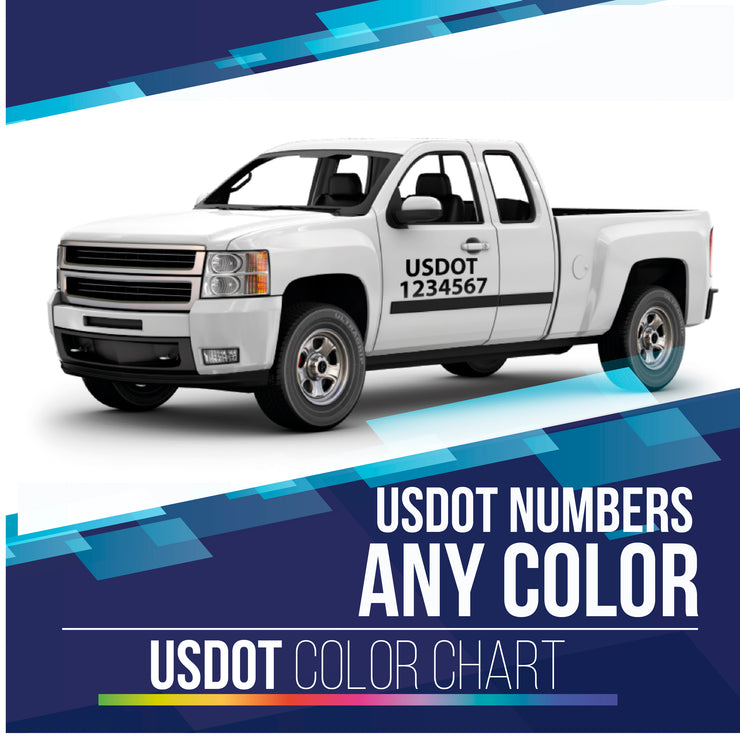 custom usdot number truck decal stickers