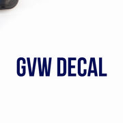 GVW Truck Decal Sticker