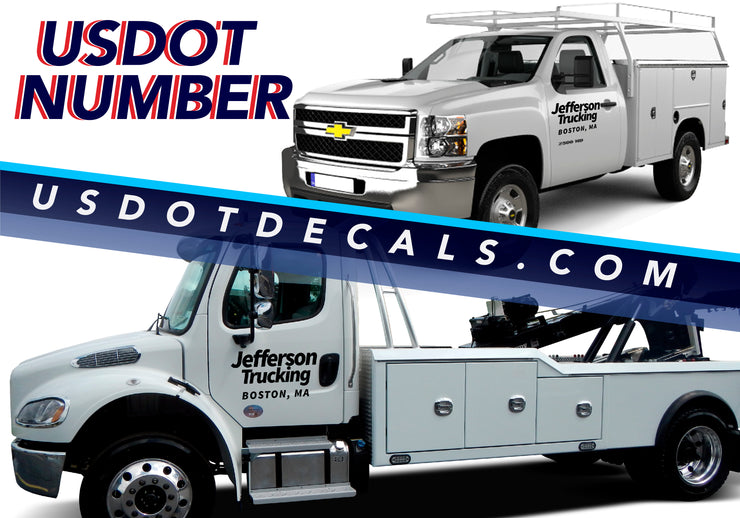 usdot number decals stickers for work trucks tow trucks