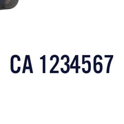 CA Number Decal (California)