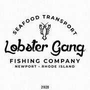 Company name decal for seafood transport lobster icon