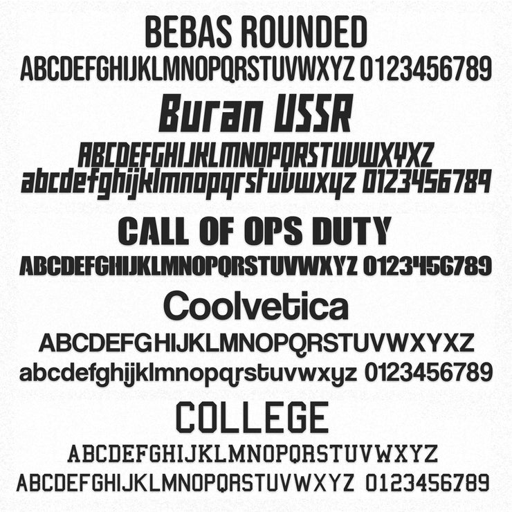 Company Name Spaced Five Line Decal, (Set of 2)