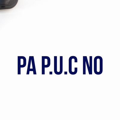 PA PUC Number Decal Sticker