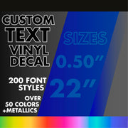 custom text vinyl decals 
