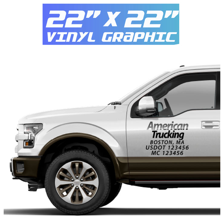 vinyl graphic usdot truck door decal sticker