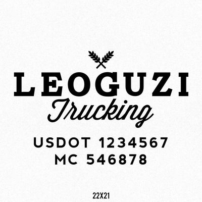 custom vehicle decal with usdot and mc numbers