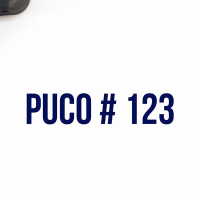 Puco Number Decal Sticker