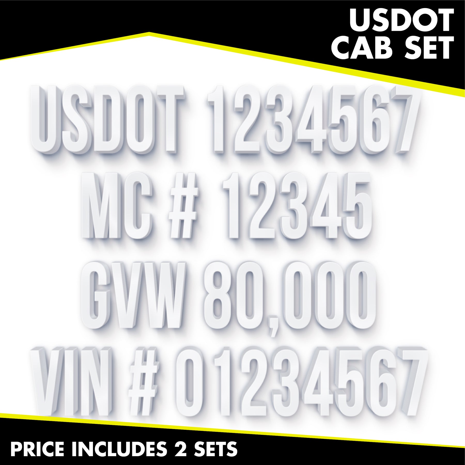US DOT Decal Sticker, (Set of 2) – USDOT Decals