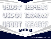 usdot decal numbers stickers