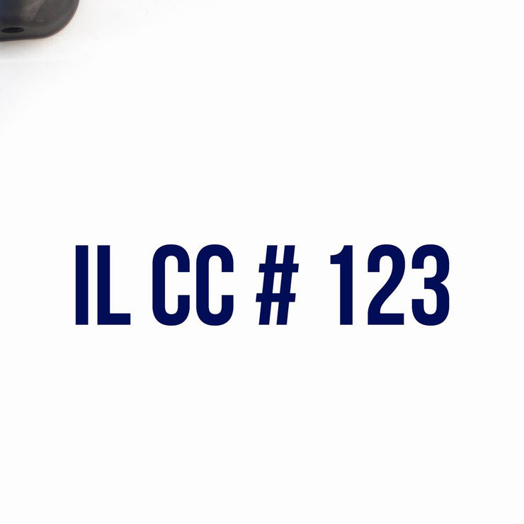 IL CC Number Decal Sticker