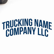 Arched Company Name Decal Sticker