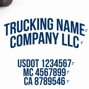 USDOT Curved Business Name with Three Lines, (Set of 2)