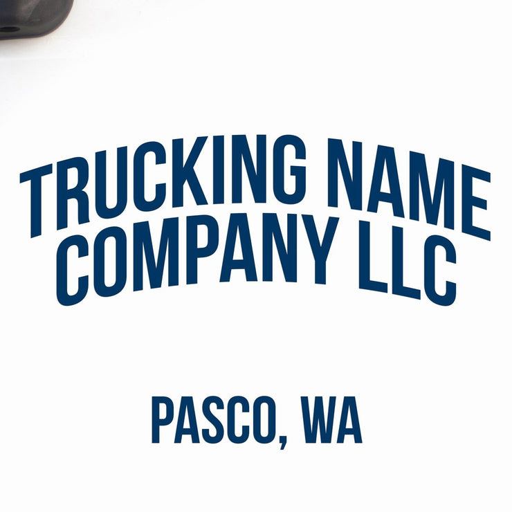 Arched Company Name with Location or USDOT
