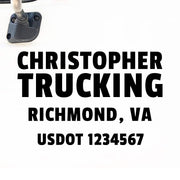 Company Name Truck Decal for USDOT