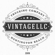 Vintage Company Name Decal with Location
