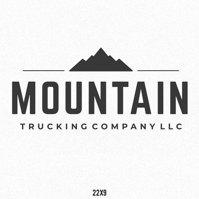 Company Name Decal with Mountain