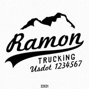 truck or vehicle decal for business with usdot