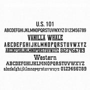 TPCL # Number Regulation Decal Sticker Lettering, (Set of 2)