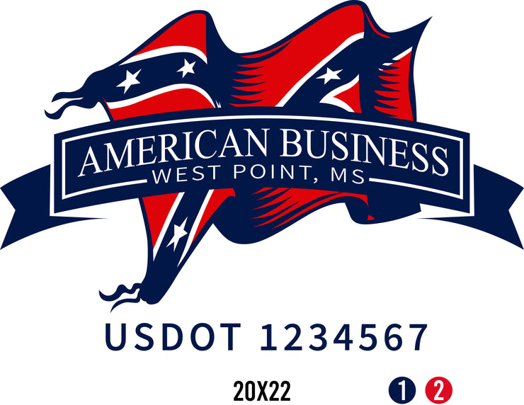 American Style Truck Door Decal (USDOT)