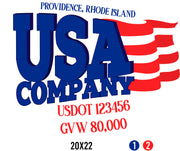 American Style Truck Door Decal (USDOT,GVW)