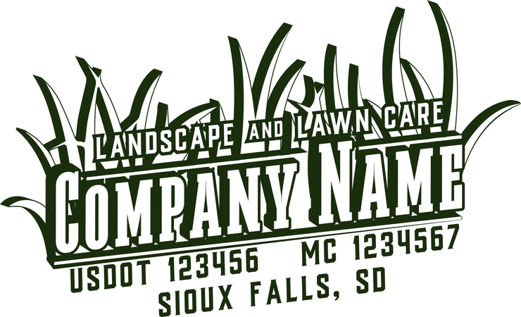 lawncare and landscape style usdot decal