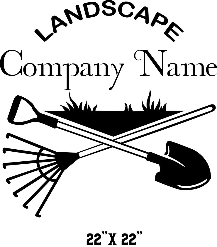 Lawn Care & Landscape Style Truck Decal (Set of 2)