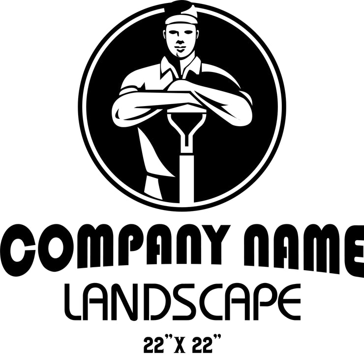 Lawn Care & Landscape Style Truck Decal (Set of 2)