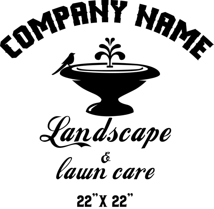 Lawn Care & Landscape Style Truck Decal (Set of 2)