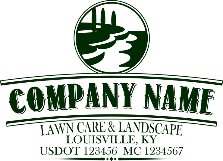 lawncare and landscape style usdot decal