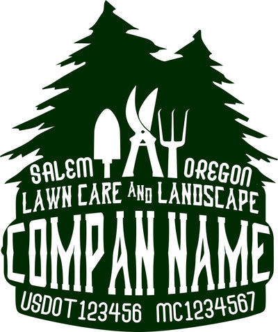 lawncare and landscape style usdot decal