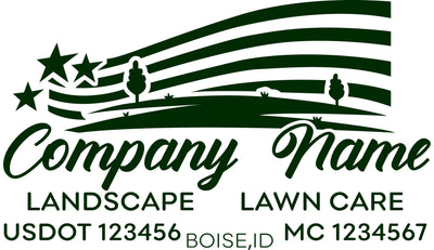 lawncare and landscape style usdot decal